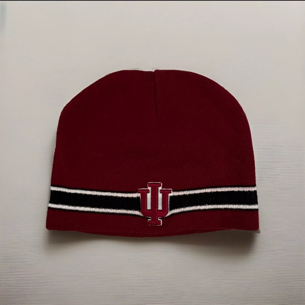 Indiana University Hoosiers Winter Red Adult Beanie One Size College Cap NCAA